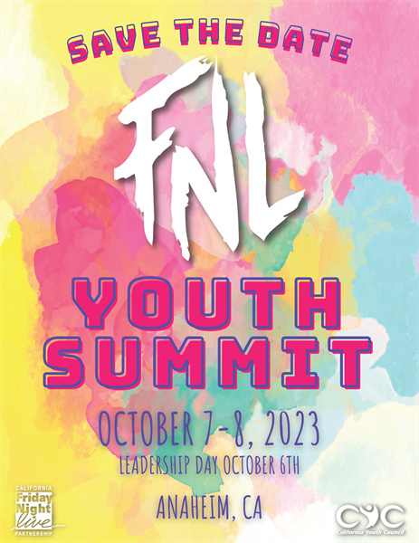FNL Youth Summit 2023 Save the Date
